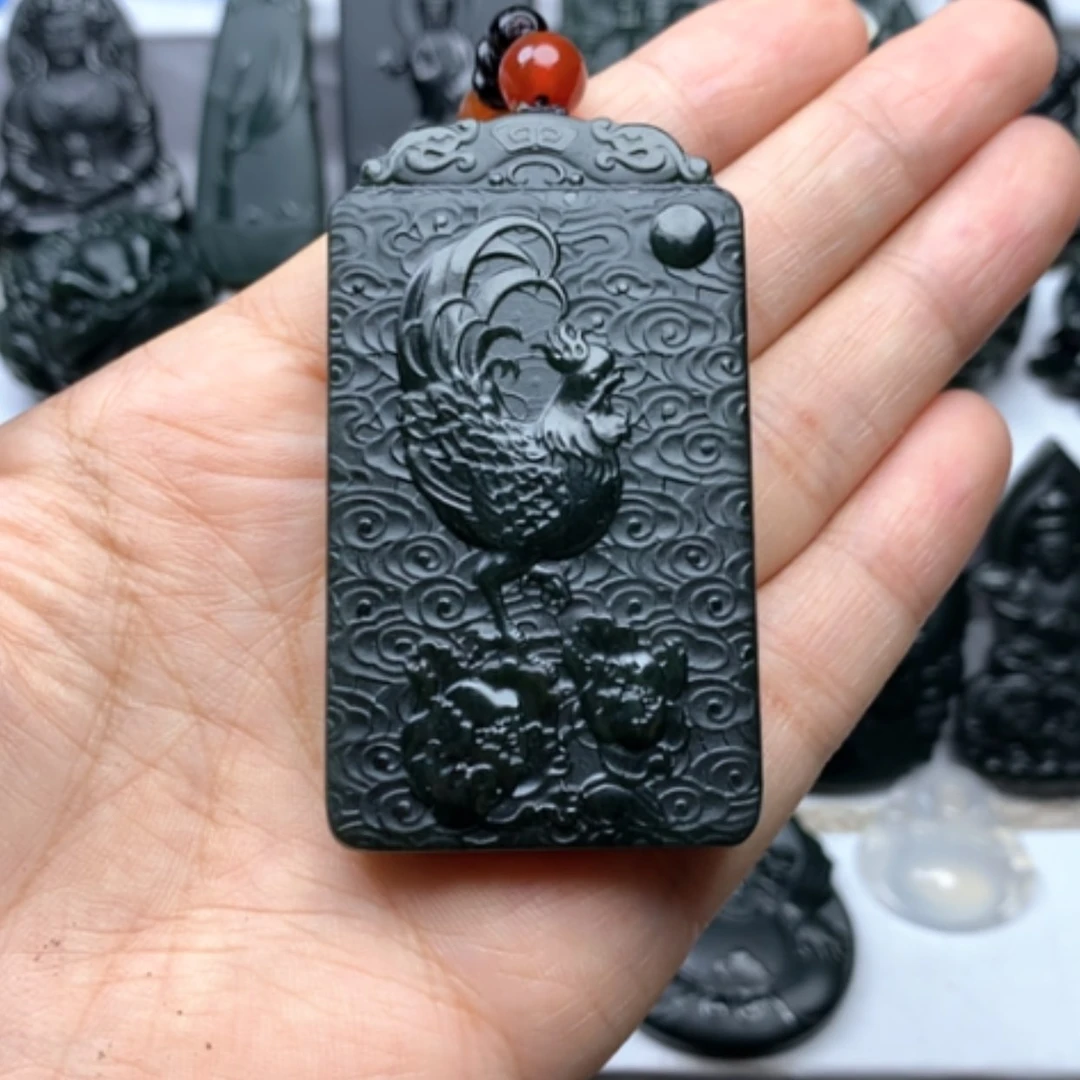 【闪购商品】颈饰未镶嵌和田玉双面雕刻