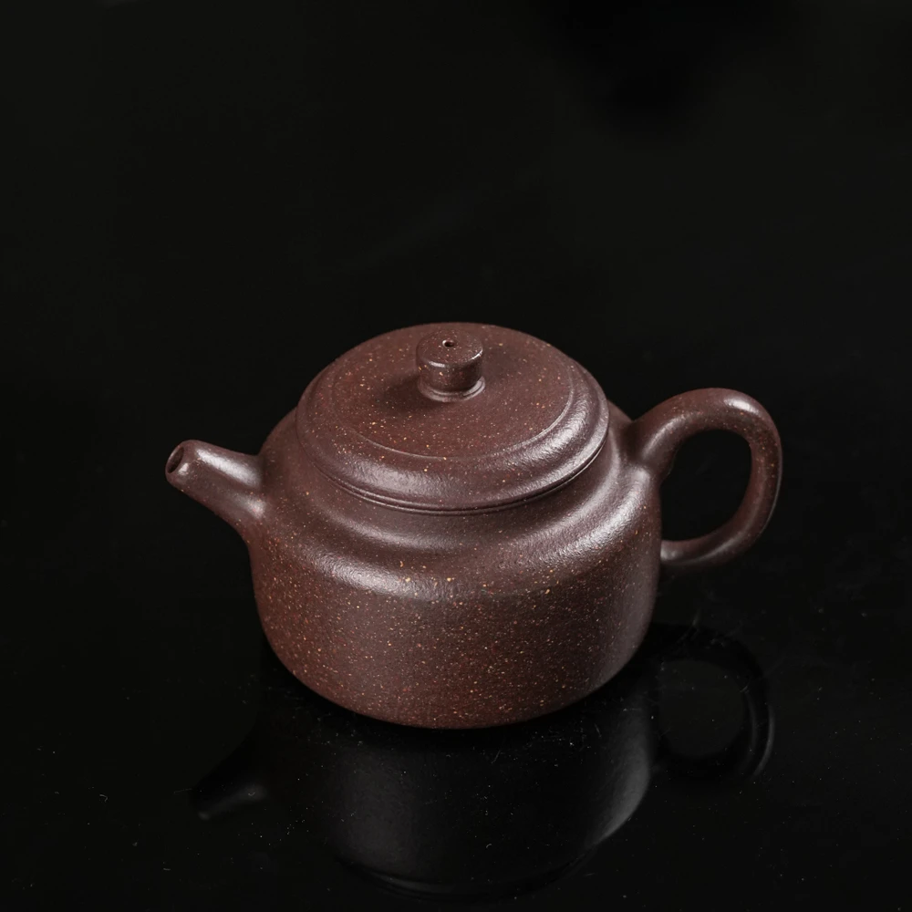 松泉茶器×尧日辰光丨《大德钟手工桃花泥（电）》紫砂壶