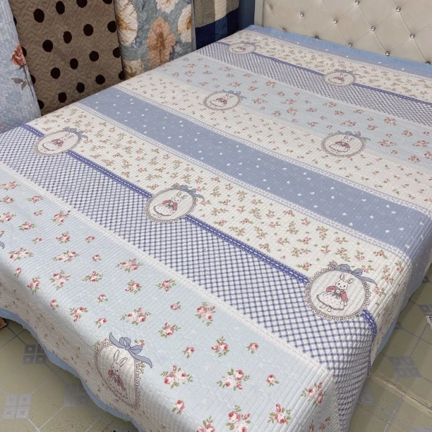 【彼得兔】母婴A类双面加厚珩缝四季通用床盖，亲肤透气防滑不跑床