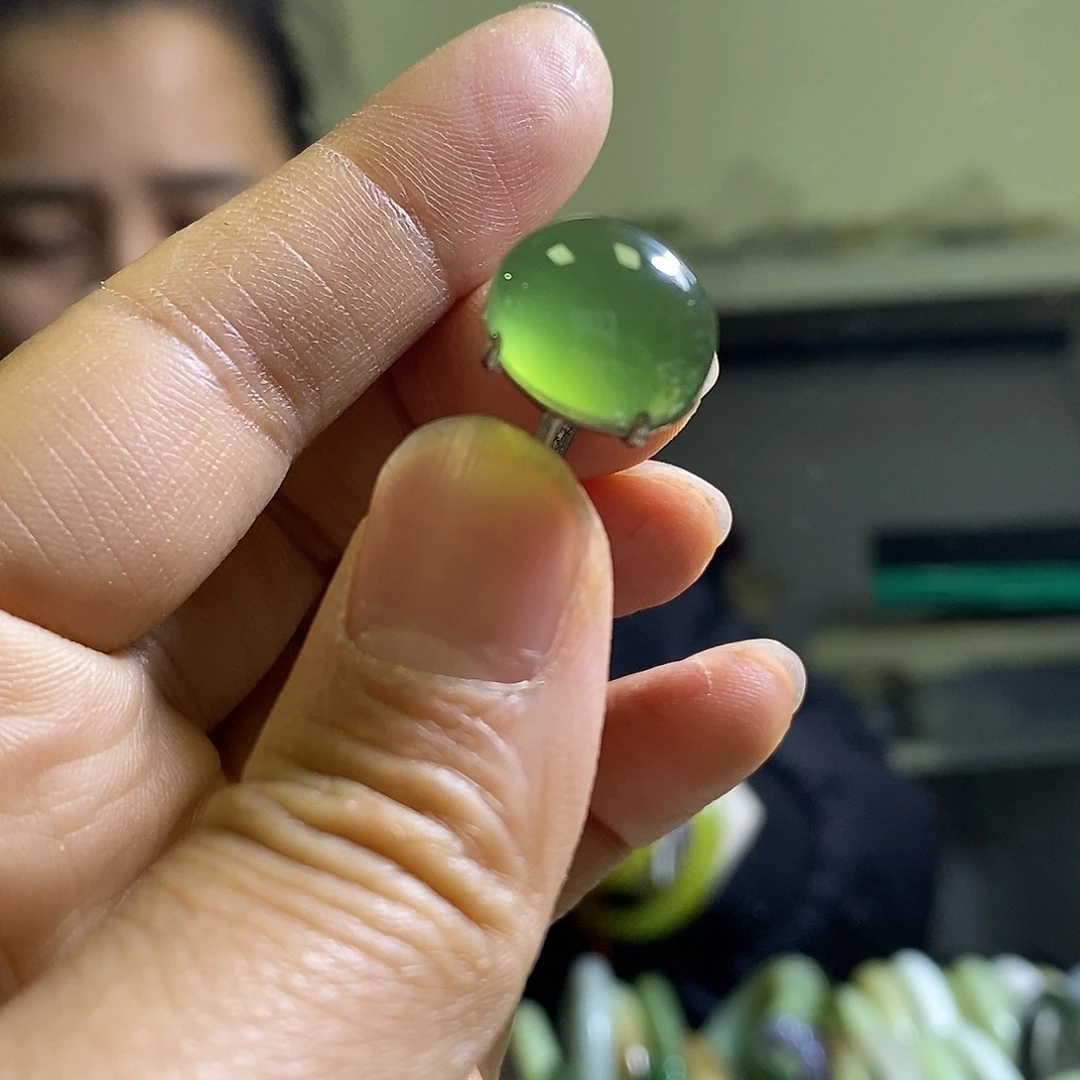 岫玉未镶嵌戒指yg