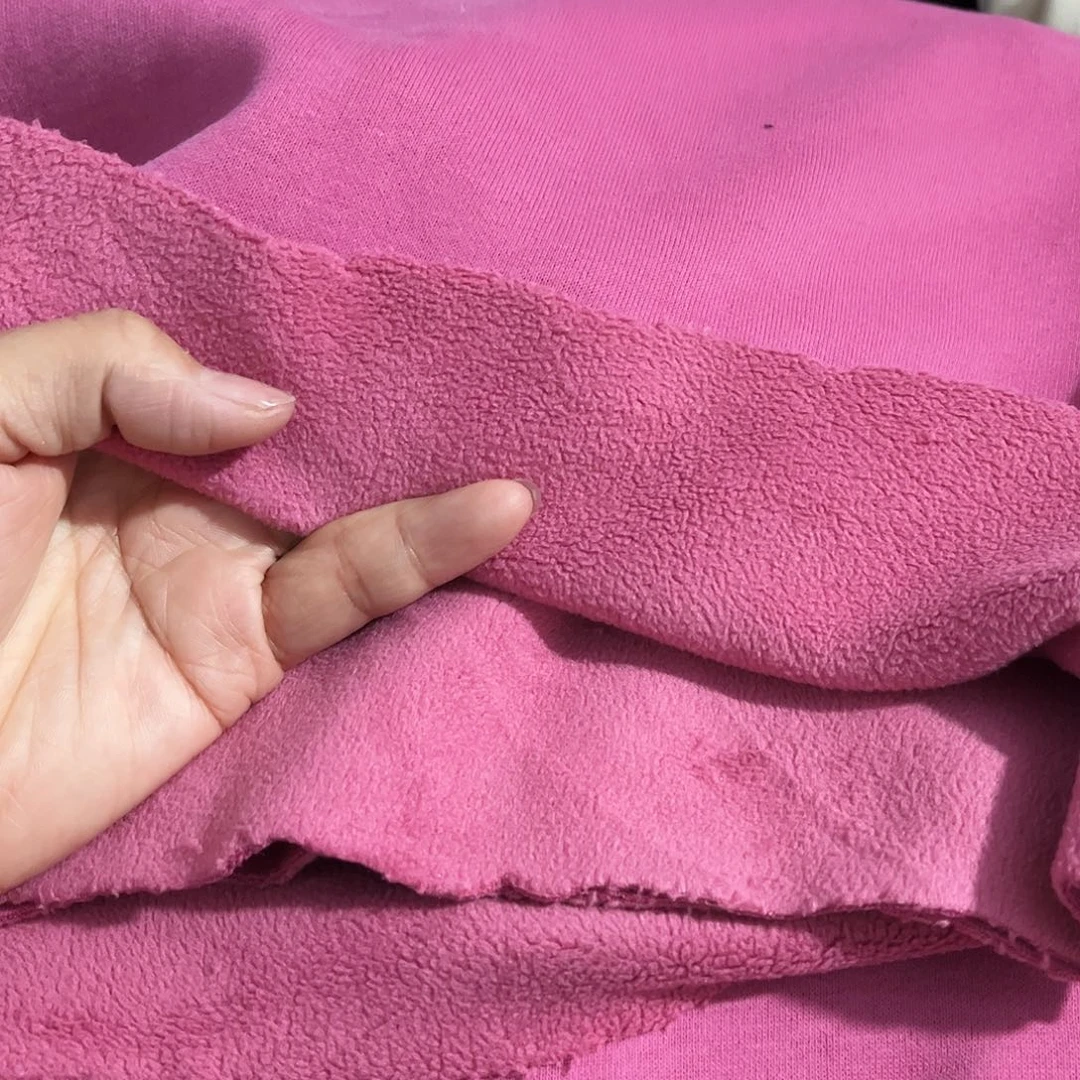 粉色奥利绒1.8×2米长带螺纹