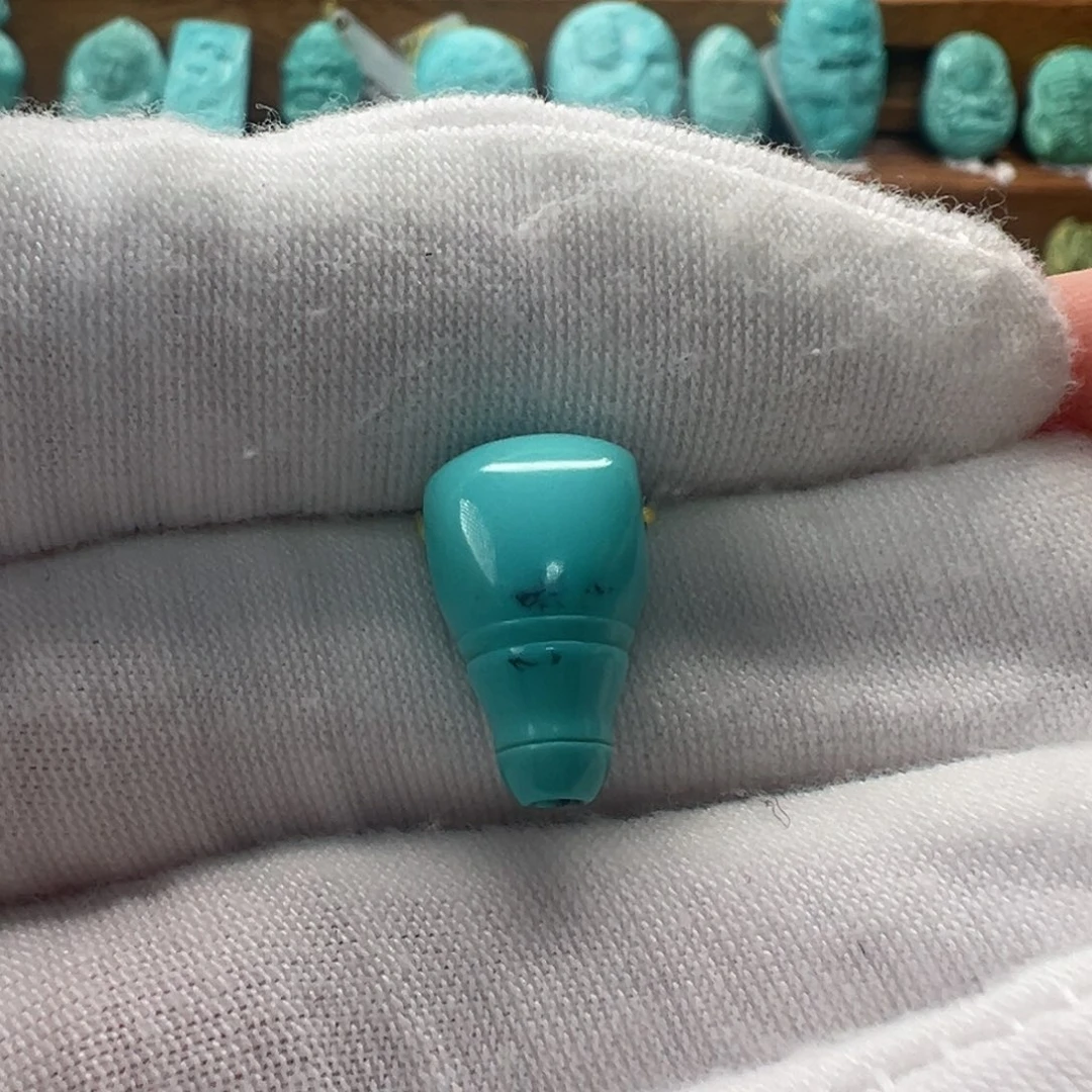 绿松石未镶嵌三通9.2mm