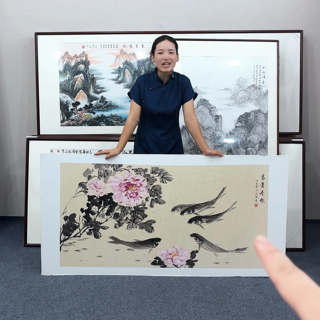 国画手绘作品160*80尺寸