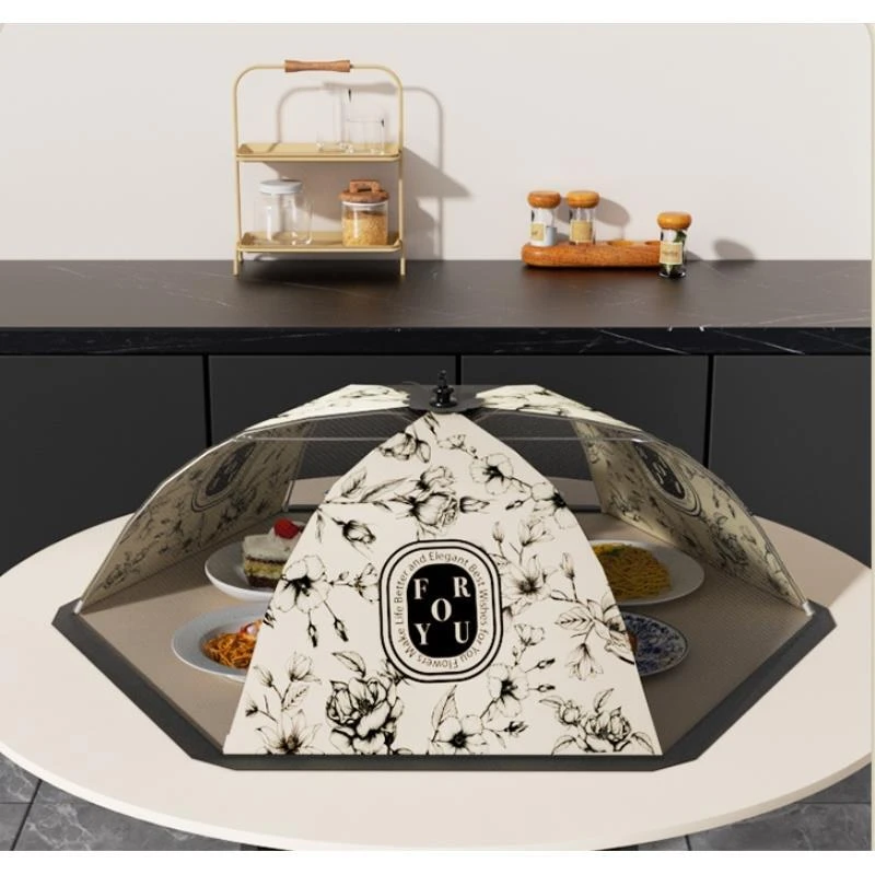 【加粗骨架】餐桌盖菜罩防尘罩可折叠剩菜罩盖菜罩子可水洗透气饭罩