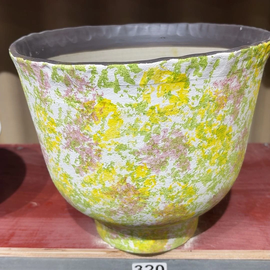 高22.5口25彩绘陶瓷花盆