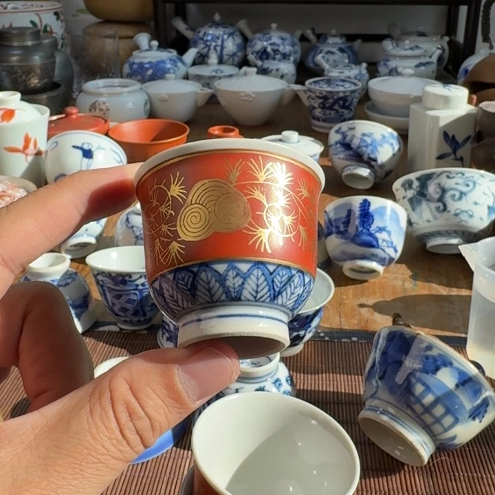 青花瓷器杯子茶具