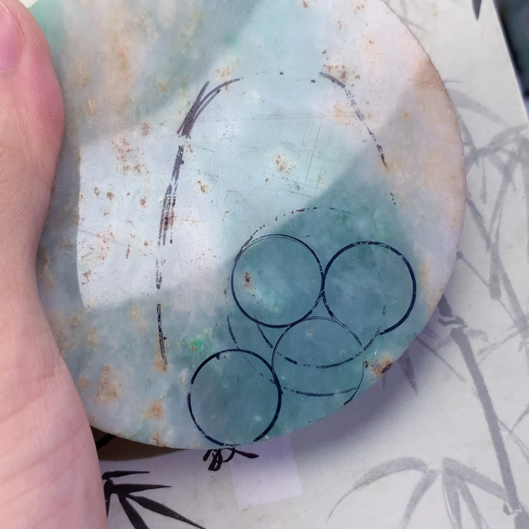 定制翡翠未镶嵌白*京翡翠珠子定制