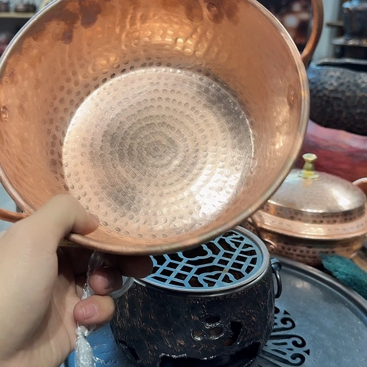紫铜手工制作锅一个