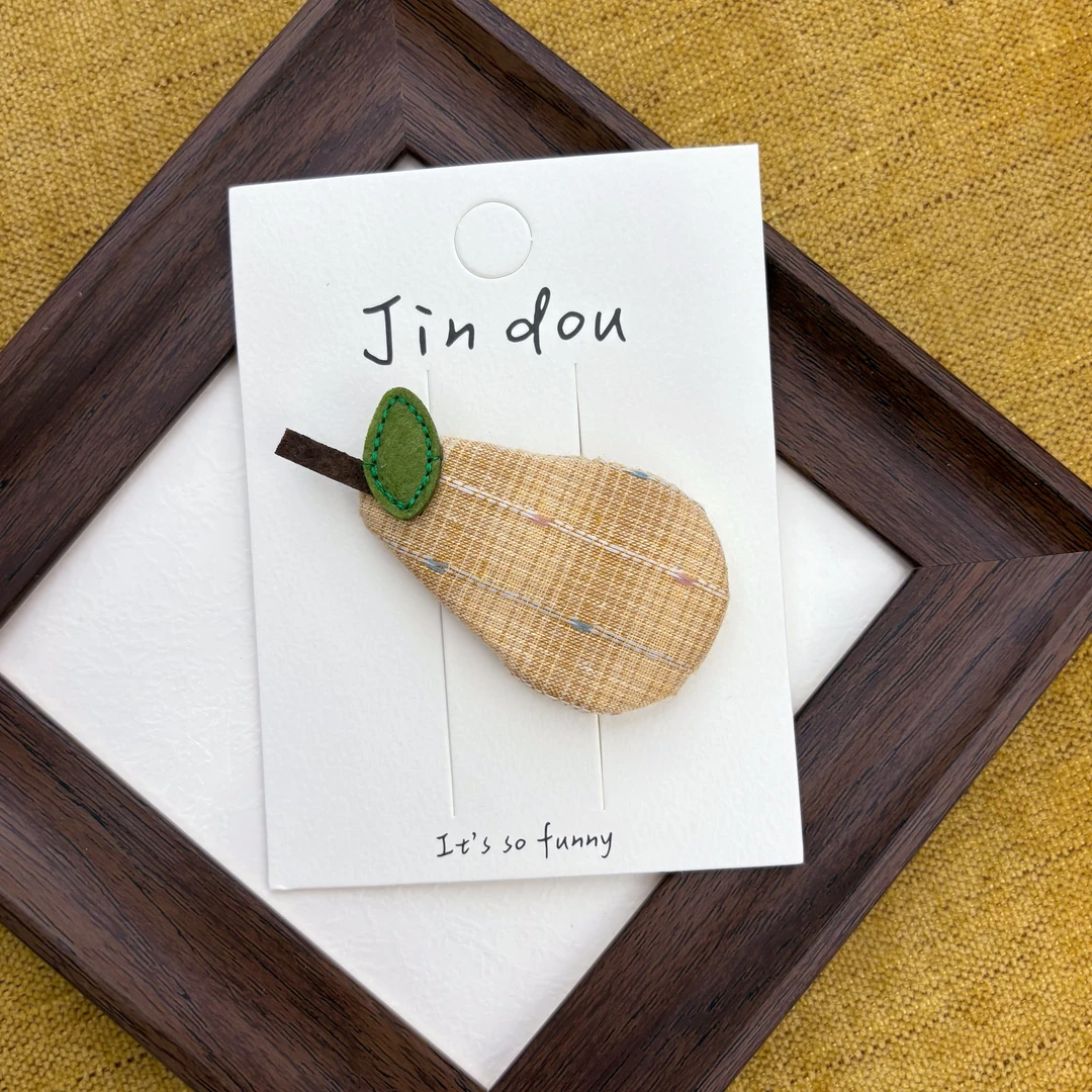 A109—“鸭梨布哒”布艺水果掰掰夹