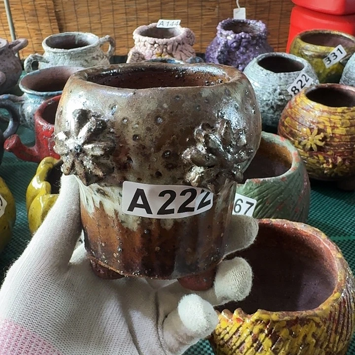 内口6.5高10粗陶手工