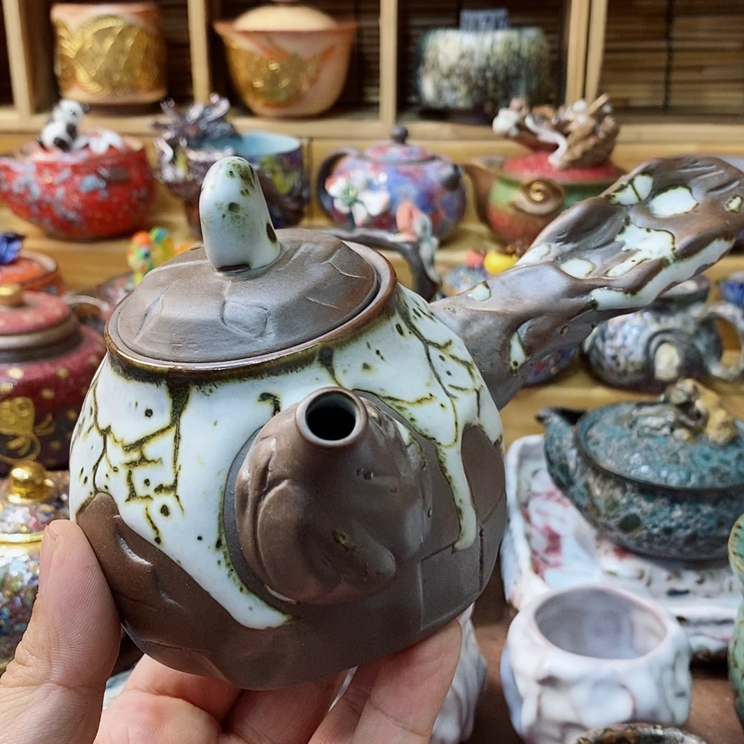 粗陶志野柴烧茶器