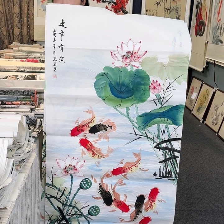 纯手绘国画作品好看四尺