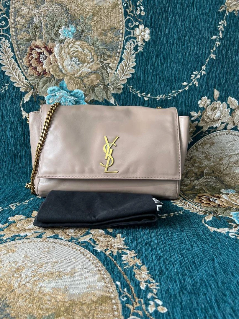 95新 YSL/圣罗兰 安洁利严选 奶茶色双面KATE链条包WHZ505108H