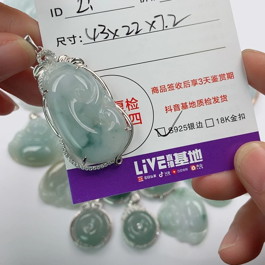 翡翠银S925镶嵌颈饰?****i翡翠