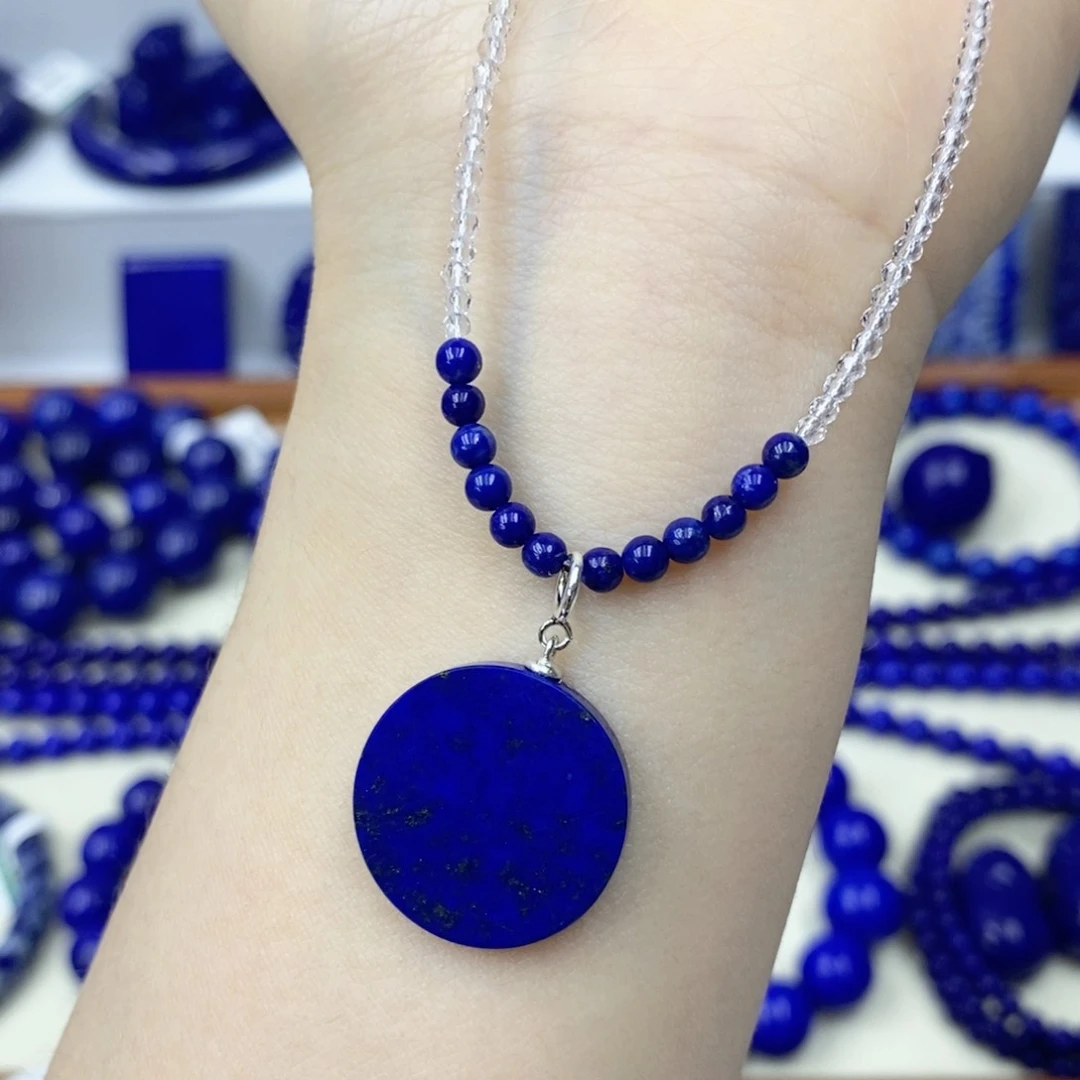 青金石未镶嵌颈饰