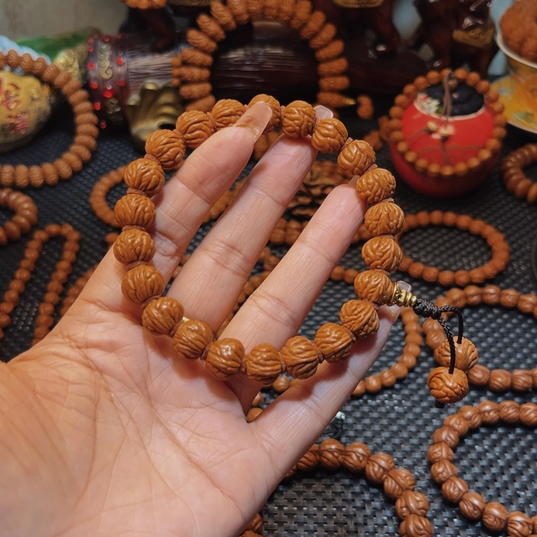 桃核手串13精品小金豆手持