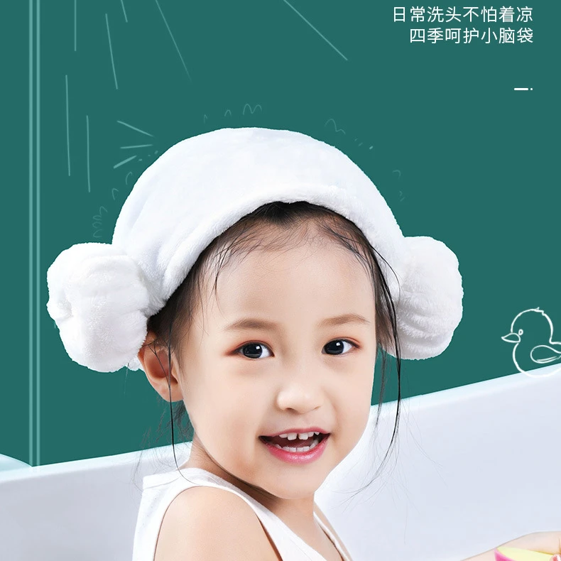 升级A类儿童成人干发帽/加厚吸水宝宝包头巾可爱公主婴小儿羊角帽