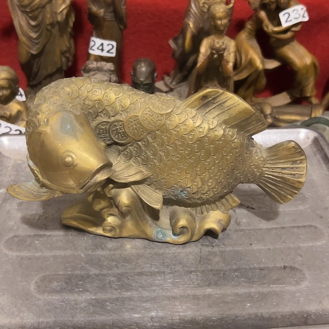 武***家黄铜摆件，文房摆件工艺品