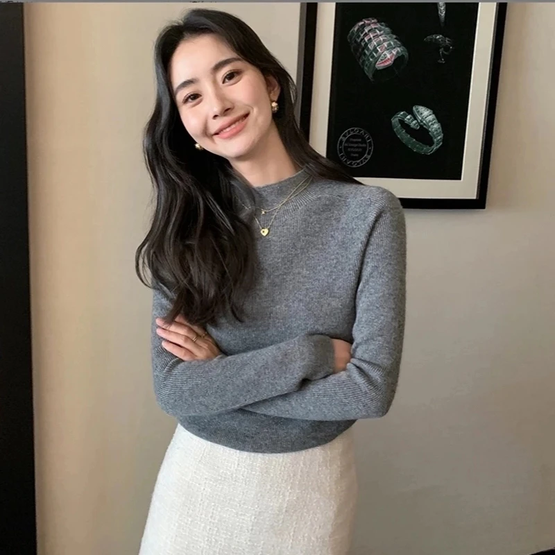 谁穿都好看~气质百搭#一线成衣半高领打底衫软糯温暖不挑人内搭