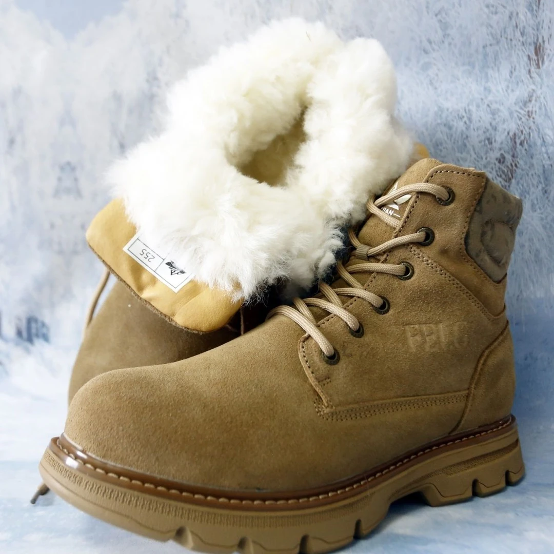 东北雪地靴男皮毛一体冬季高帮户外加厚保暖防水防滑男士棉鞋