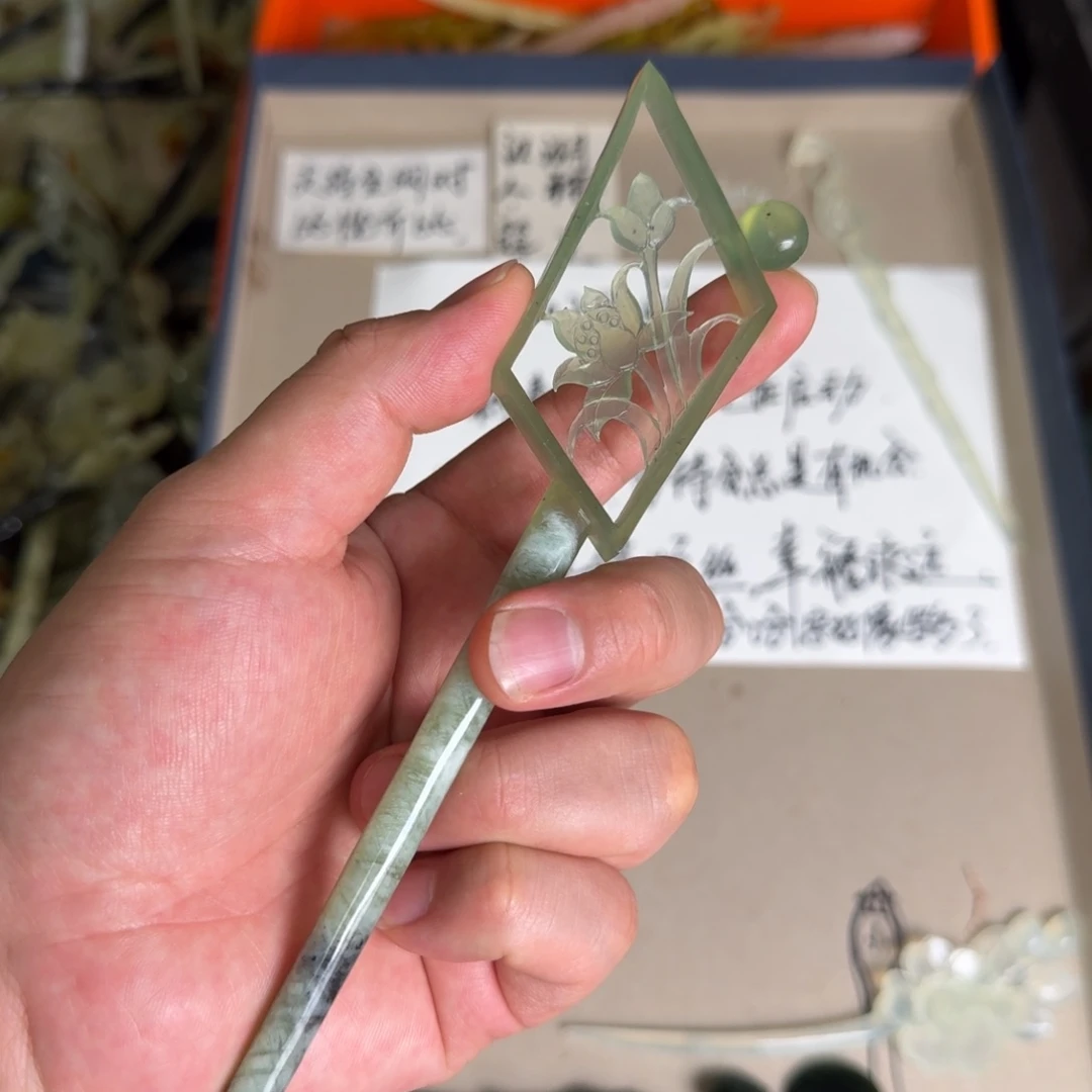 岫玉发饰未镶嵌明君玉簪贼拉好看