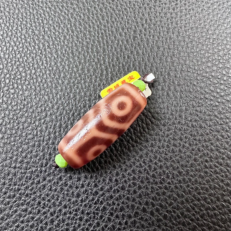 【藏玺·物与悟/缘】台珠 小卢手工老矿风化红肉龟甲六眼玛瑙珠吊坠