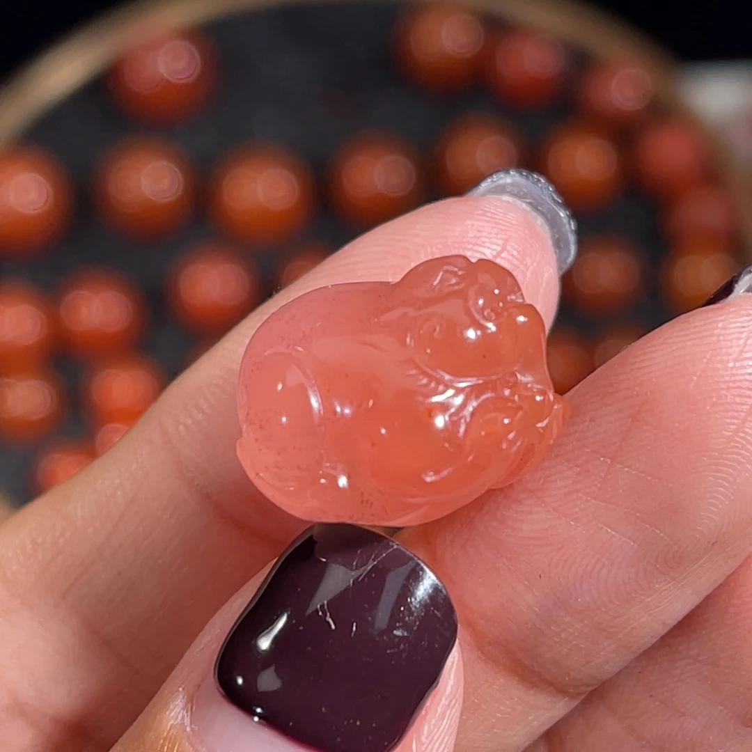 未镶嵌貔貅 13.5x17mm 不换退南红玛瑙