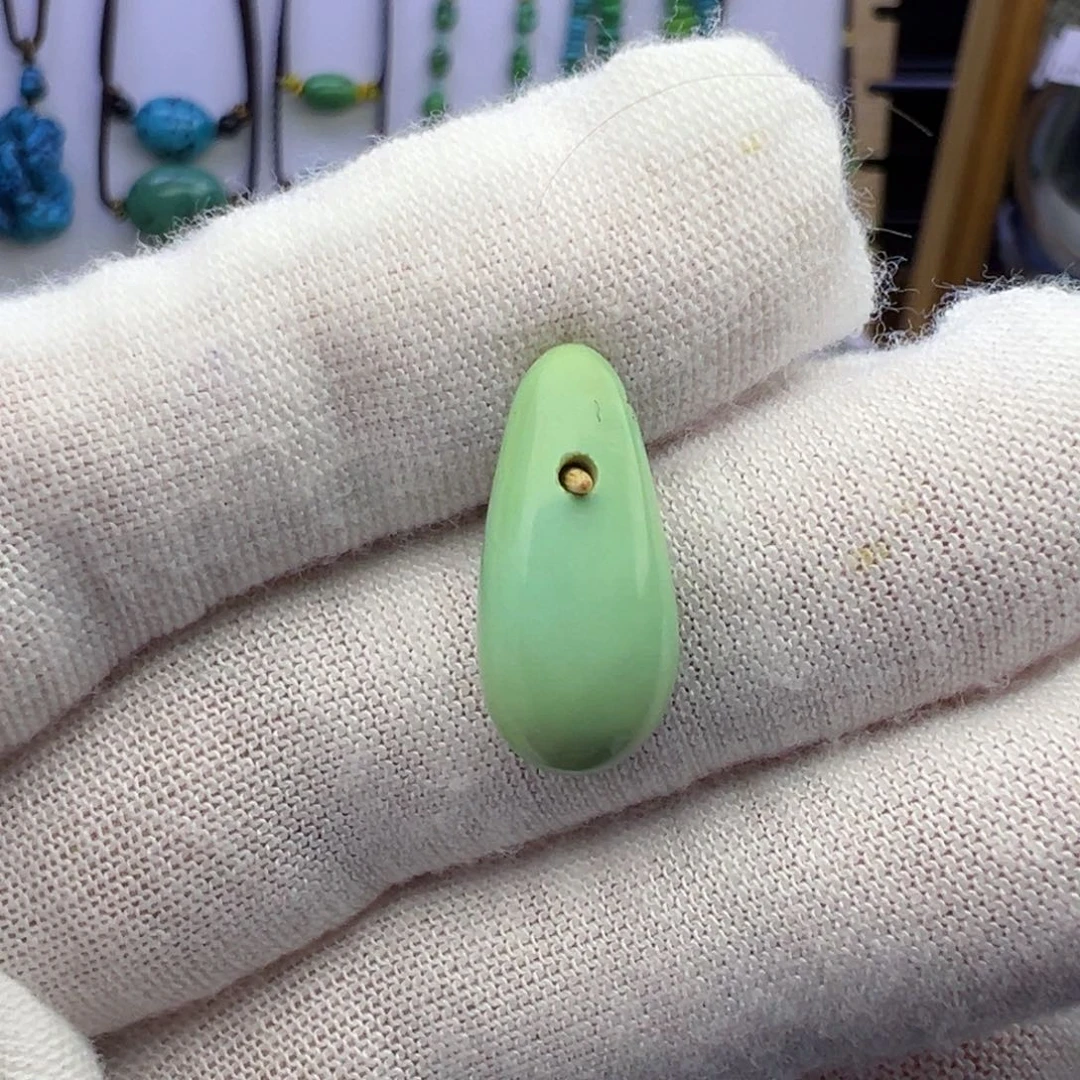 菜籽绿象牙吊坠8.6mm兰