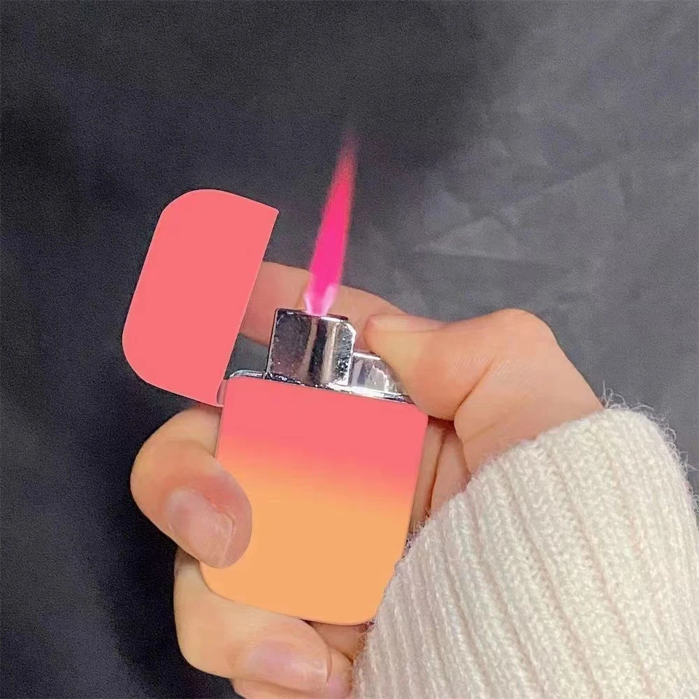 创意个性潮流短款红焰充气打火机激光雕刻广告礼品火机