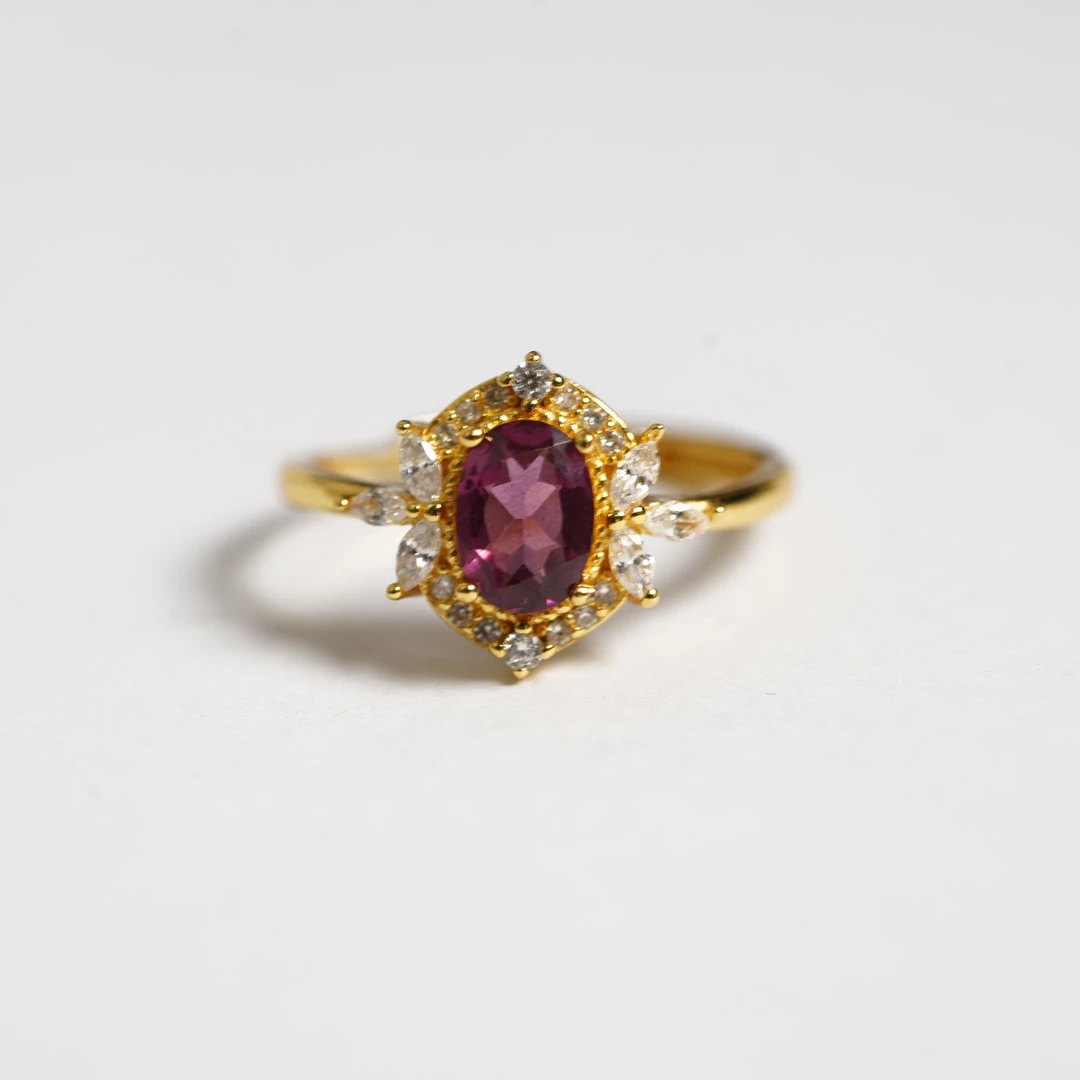 JSSLJ0760-石榴石戒指（主石约：1CT)