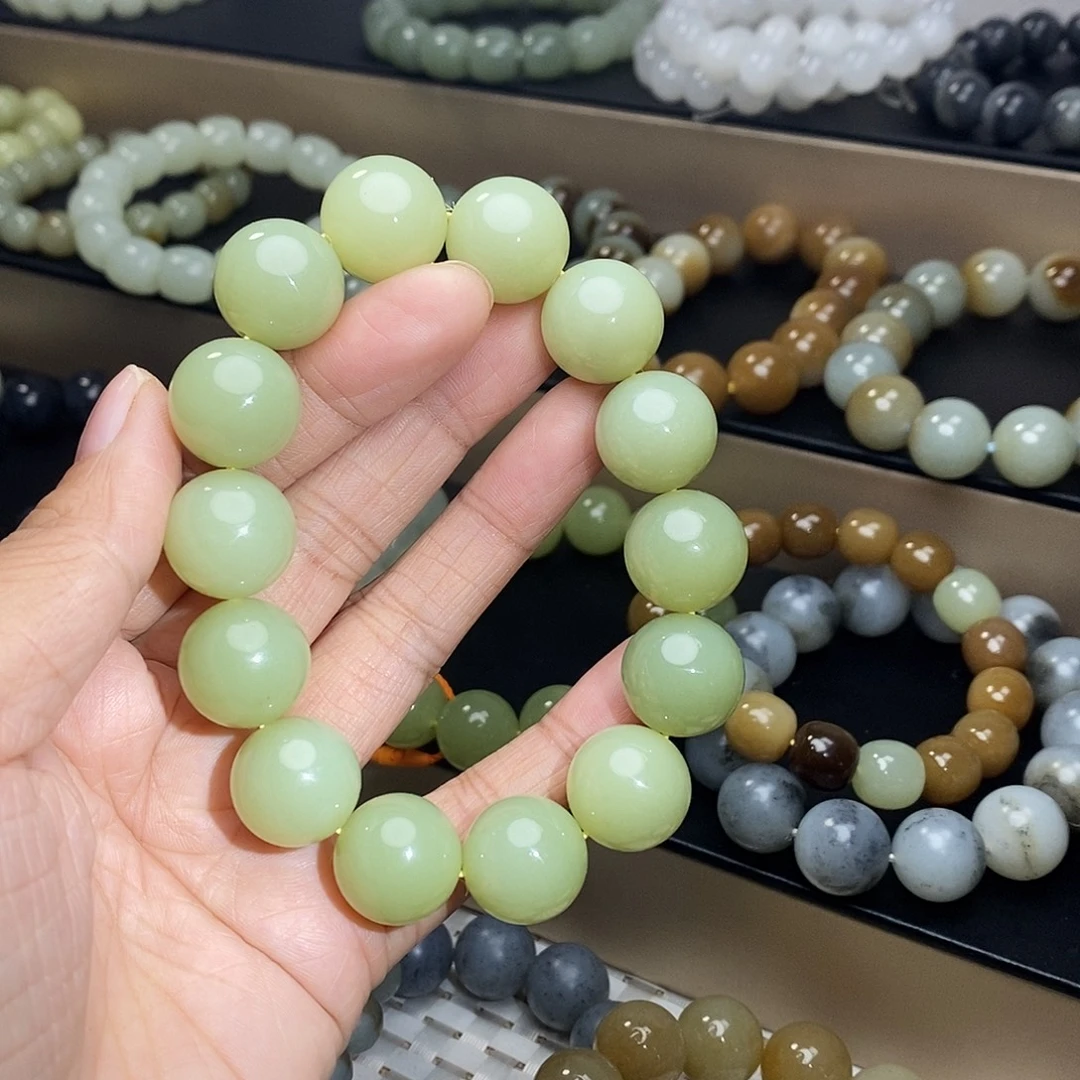 和田玉未镶嵌手链卡16