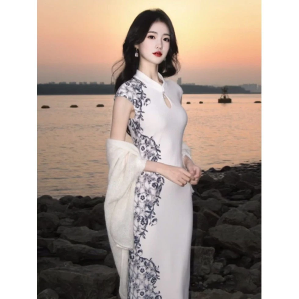 气质名媛御姐风情万种裙子清冷感新中式改良旗袍修身显瘦连衣裙