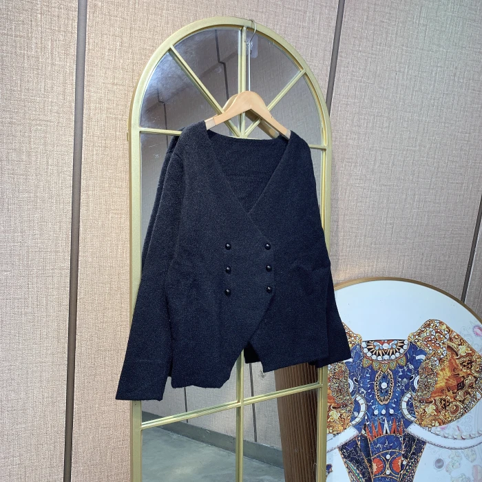 BS984孕妇黑色毛衣开衫90-150