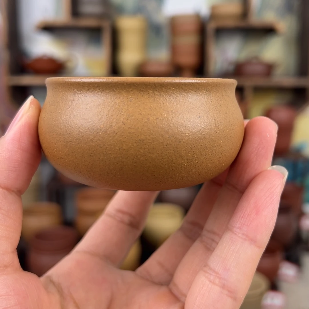 紫砂茶杯拙器甄选，纯原本矿。