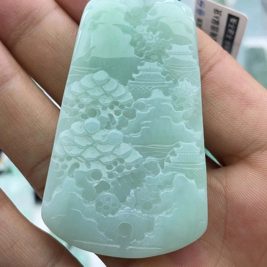 翡翠未镶嵌颈饰用***长翡翠