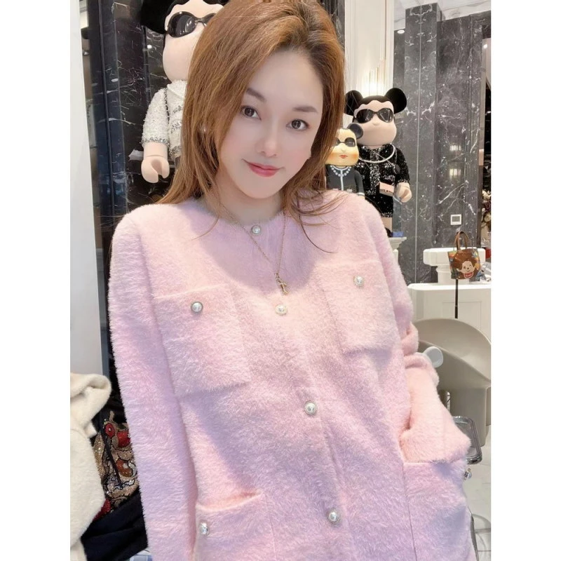 【苏哼哼】外搭毛衣开衫韩版宽松外套女秋冬款水百搭上衣设计感慵懒