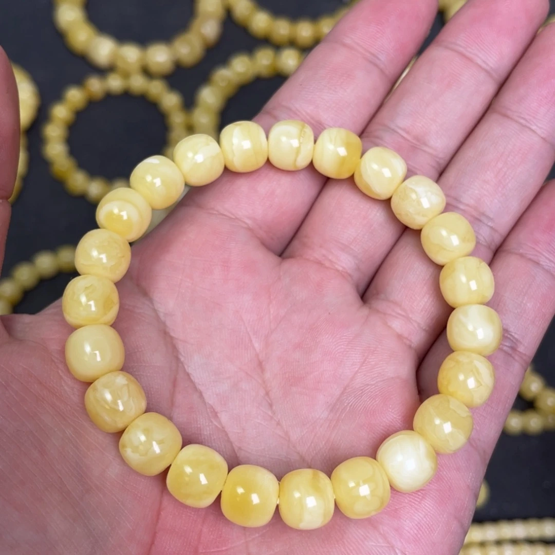 蜜蜡未镶嵌裸石蜜蜡手串9.5×9mm