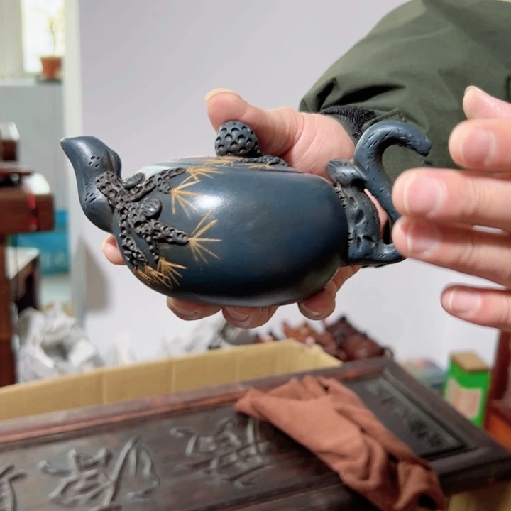 茶壶紫砂紫砂壶收藏起来了！