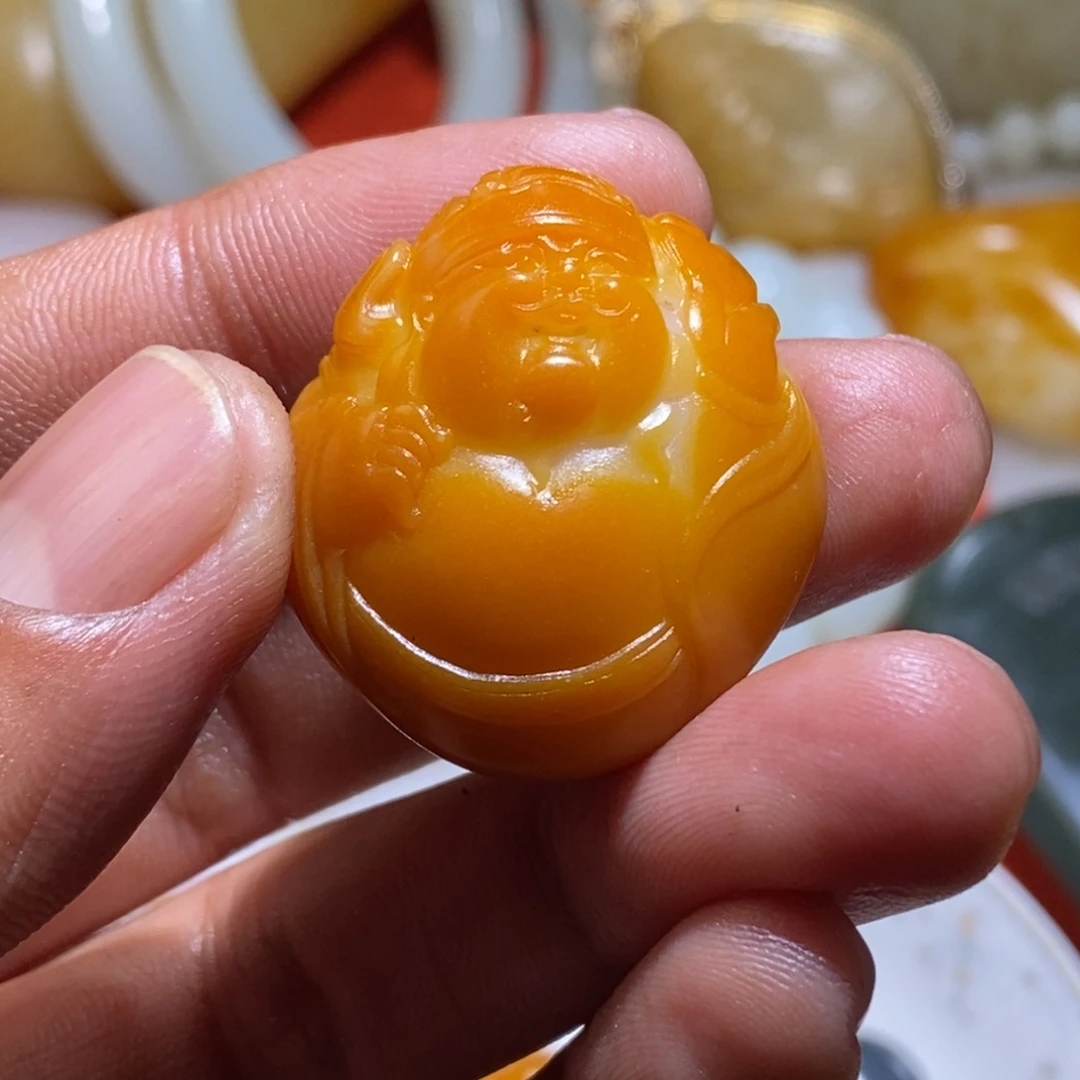 和田玉未镶嵌吊坠(不含链)23克财神