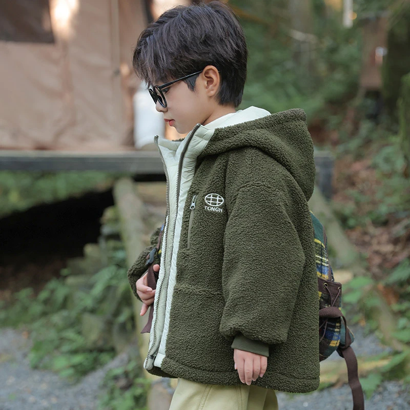 韩版中大童上衣宝宝中长款儿童服装男童外套秋冬款2025新款冬季儿