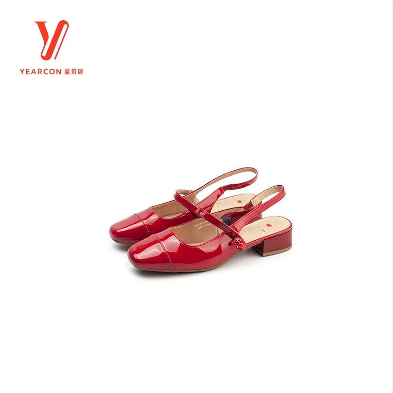 意尔康25春夏小红单鞋5251AR09050U