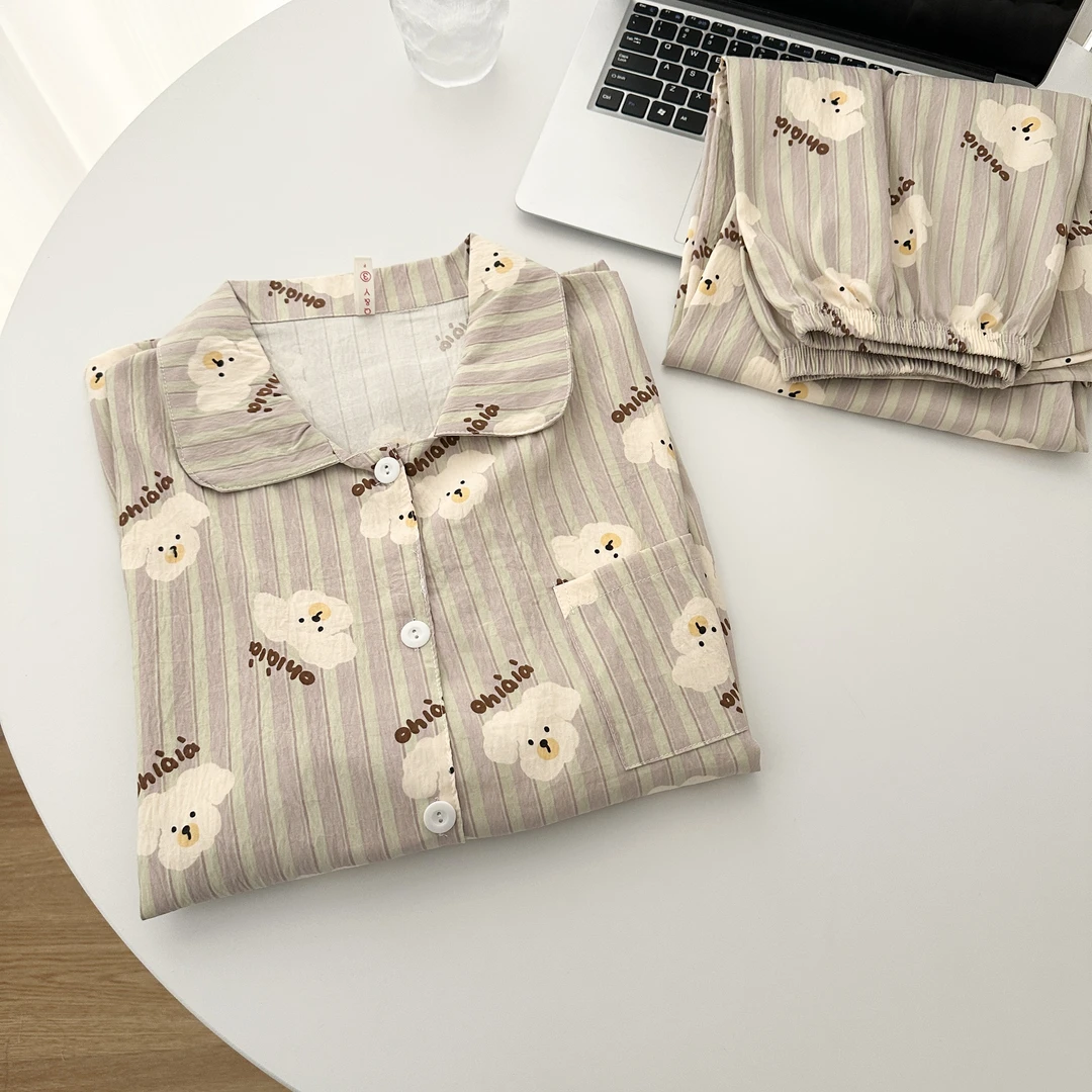 【棉花糖小狗】新款爆款长袖长裤女款睡衣秋季家居服柔软亲肤学生