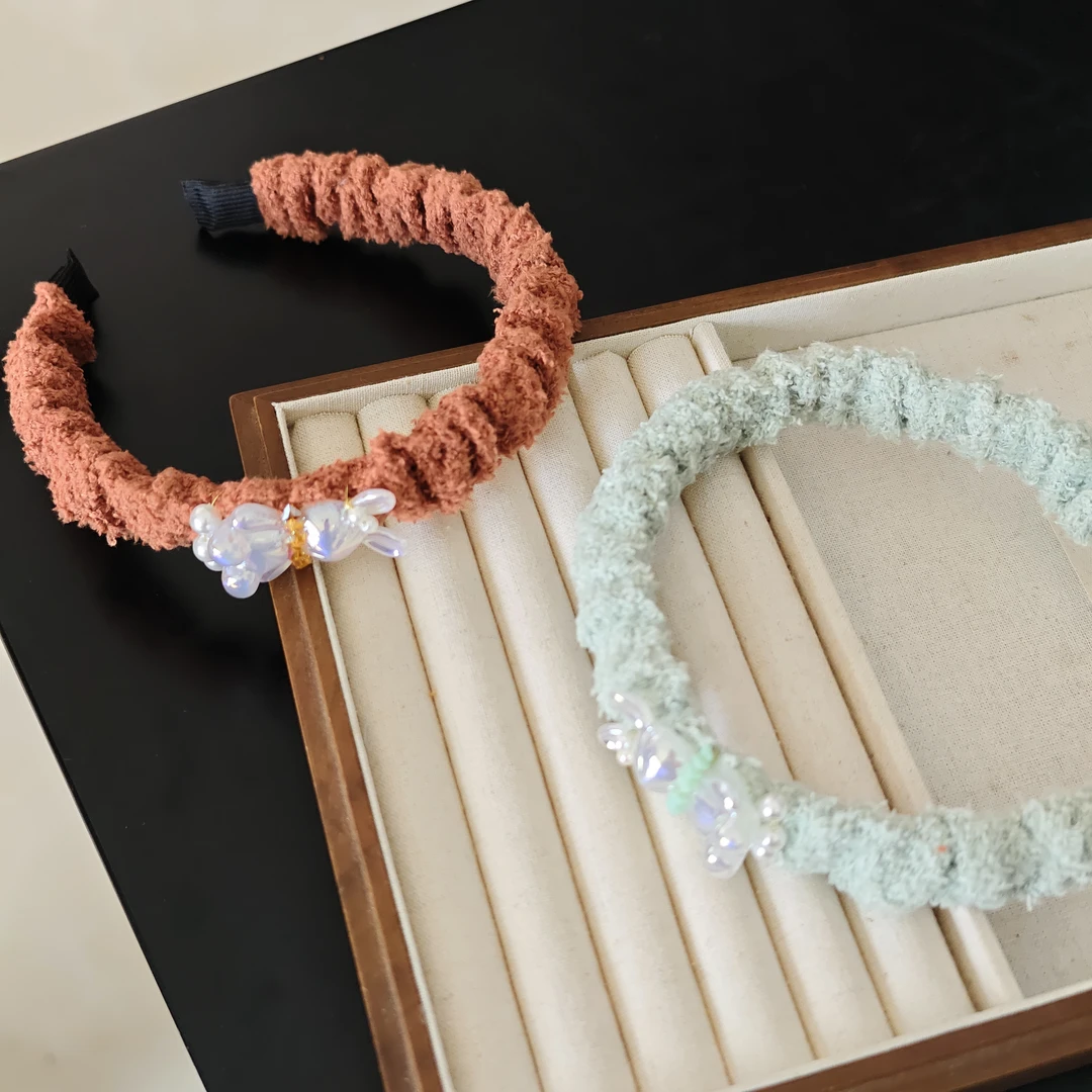 1374发箍甜美小兔子发卡（手工微瑕介意勿拍）