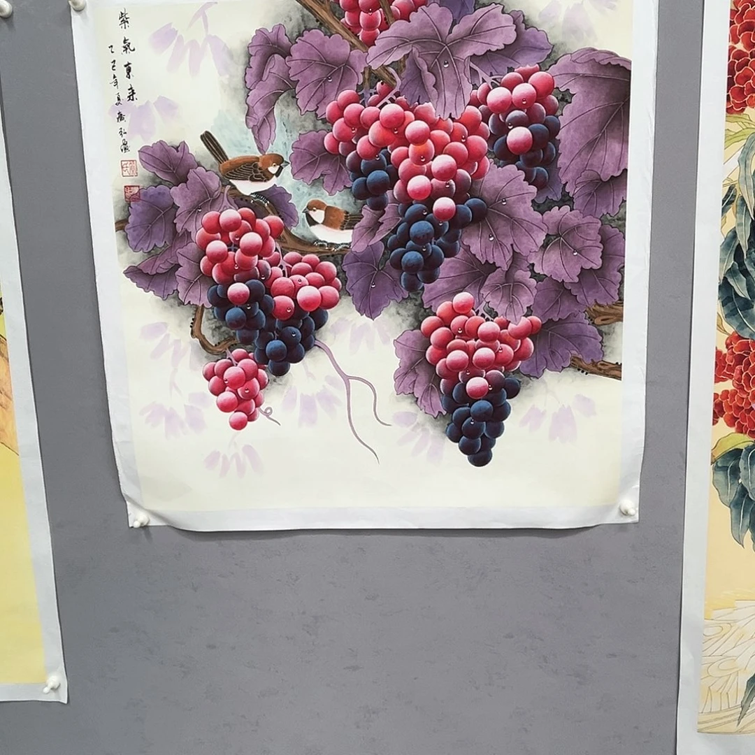 国画贾老师工笔作品紫气东来