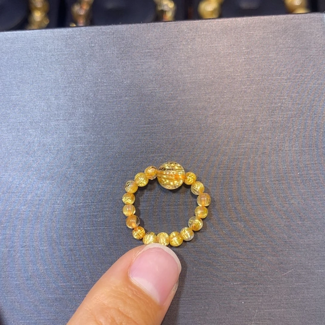 戒圈未镶嵌水晶钛晶戒圈