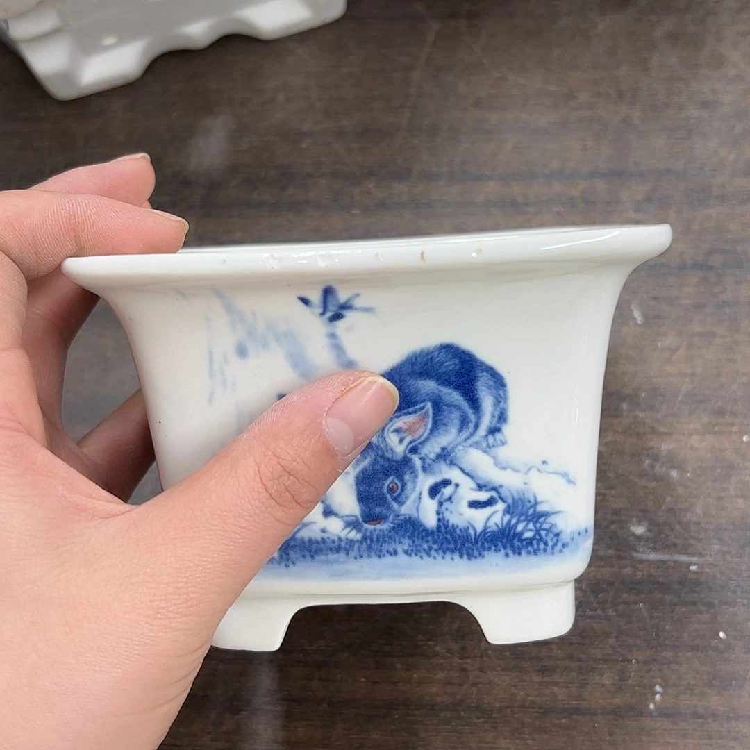 紫砂花盆嘦*.377号瑕疵磕碰介意勿拍处理