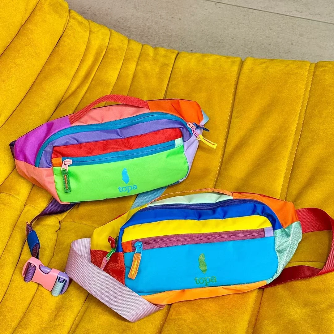 popoglow多巴胺3L硬壳大号多层加厚腰包斜跨轻便胸包羊驼包