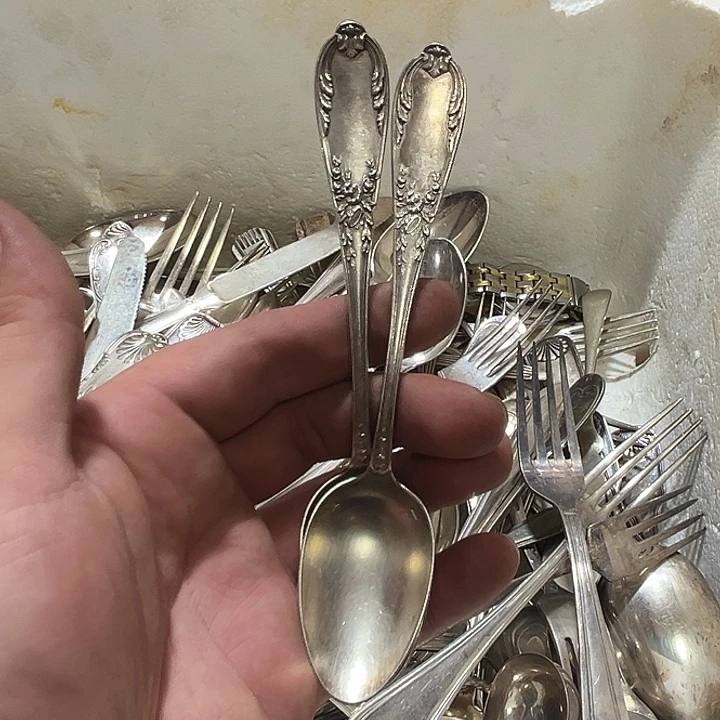 吉***通贵金属欧洲中古老物件勺子