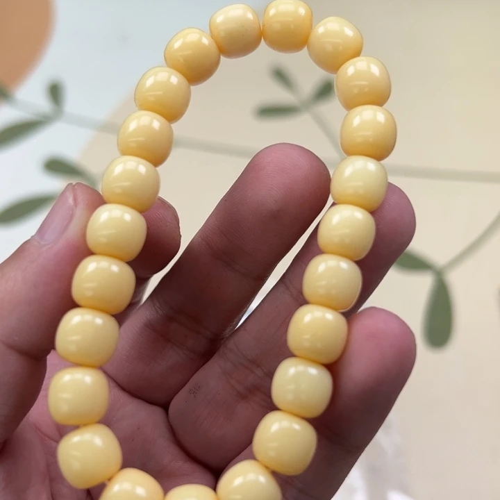 吊坠白玉菩提黄色3489
