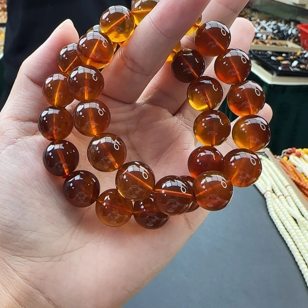 琥珀未镶嵌手链13M紫罗兰 多样性发其一